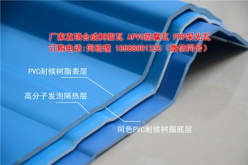 apvc復合瓦 波紋瓦 上籃下白屋面瓦 仿古琉璃瓦